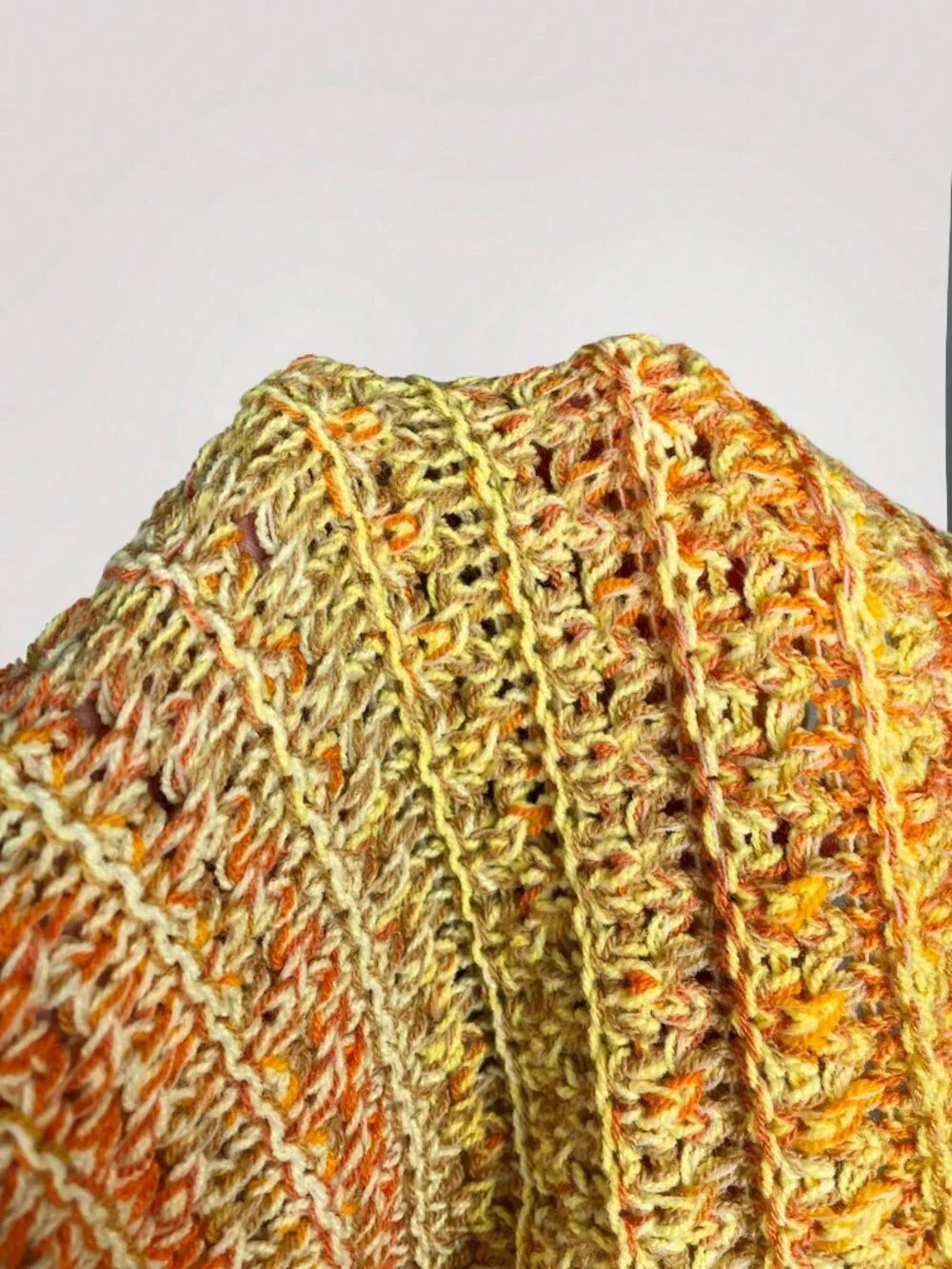 Multicolor Boho Casual Women's Tie-Neck Color Block Knit Top - Picture 7 of 9